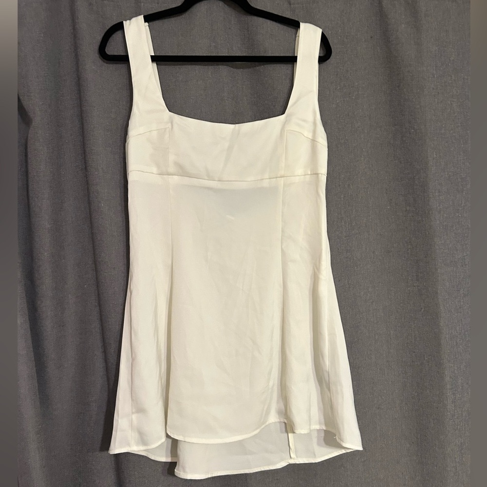 UO Bri Double Bow Satin Mini Dress - Picture 4 of 10